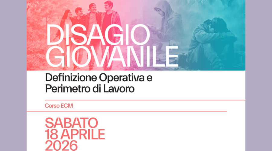Clicca per accedere all'articolo Cascia 18/04/2026 Corso ECM "Disagio Giovanile: Definizione Operativa e Perimetro di Lavoro" 
