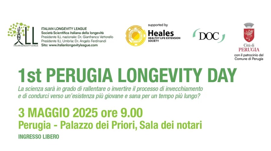 Clicca per accedere all'articolo Perugia 03/05/2025 - 1st Perugia Longevity day