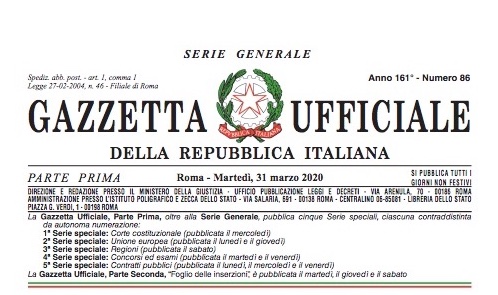 Clicca per accedere all'articolo Ministero dell'Economia e delle Finanze - Decreto 25 marzo 2020 - "Estensione della dematerializzazione delle ricette ..."